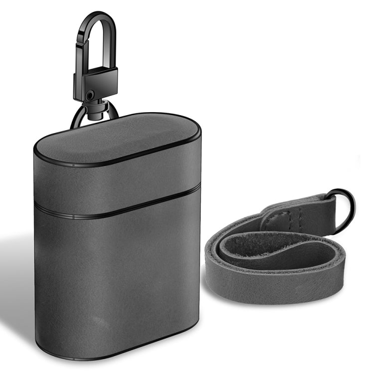 Wireless Earphones Shockproof Genuine Leather Protective Case for Apple AirPods 1 / 2