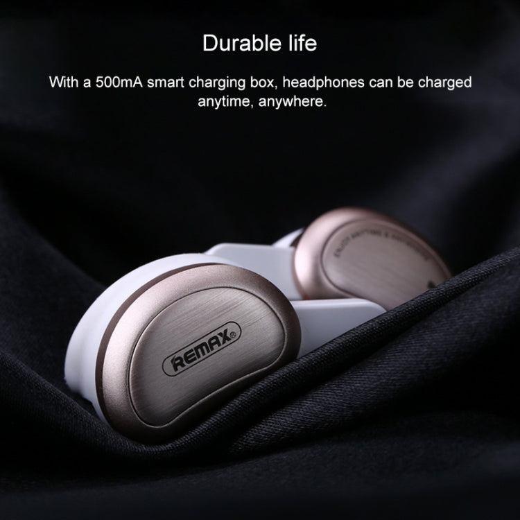 REMAX TWS-1 Half Moon Shaped Bluetooth 4.2 Wireless Bluetooth Earphone with Charging Box