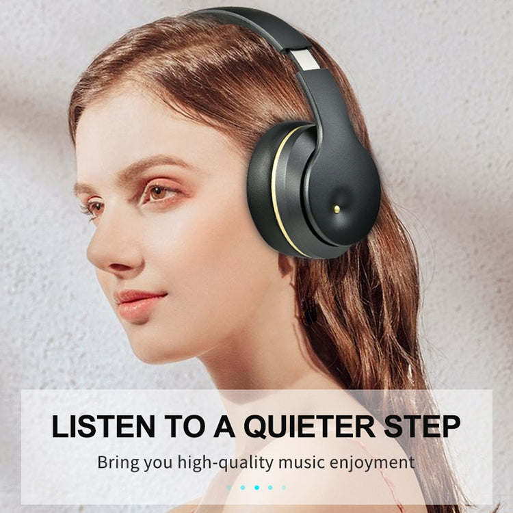 Noise Cancelling EL528 Foldable ANC Active Noise Cancelling Touch Bluetooth Headset, Supports Calling(Black)