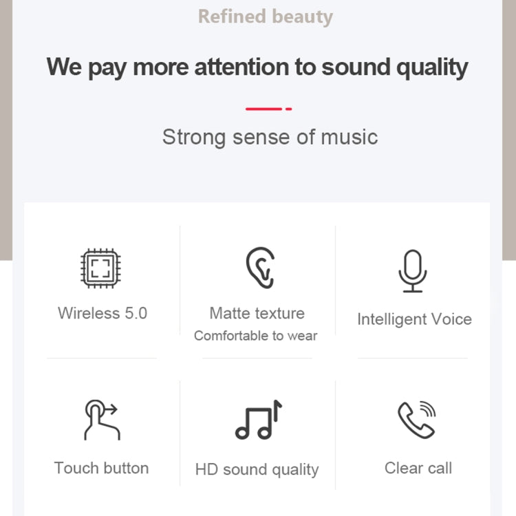 Air-3 Bluetooth 5.0 Business Style Wireless Bluetooth Earphone with Charging Case
