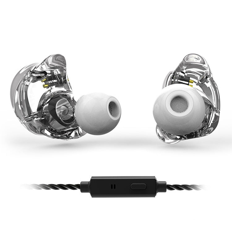 TRN V10 HiFi Monitoring Earphone 2Pin Detachable Cable Earphone, with Mic(White)