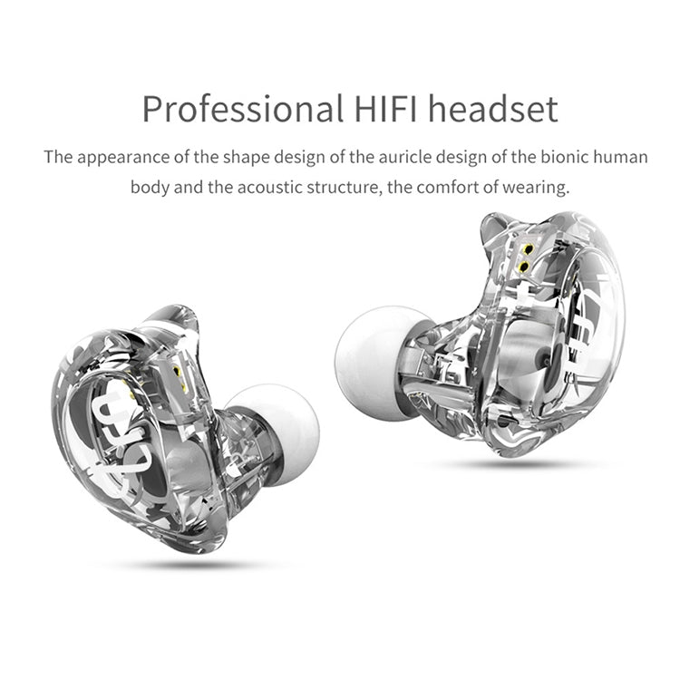 TRN V10 HiFi Monitoring Earphone 2Pin Detachable Cable Earphone, with Mic(White)