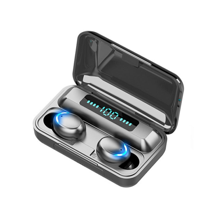 F9-5 Bluetooth 5.0 TWS Wireless Binaural Bluetooth Earphone with Charging Box & Support Call  & LED Digital Display