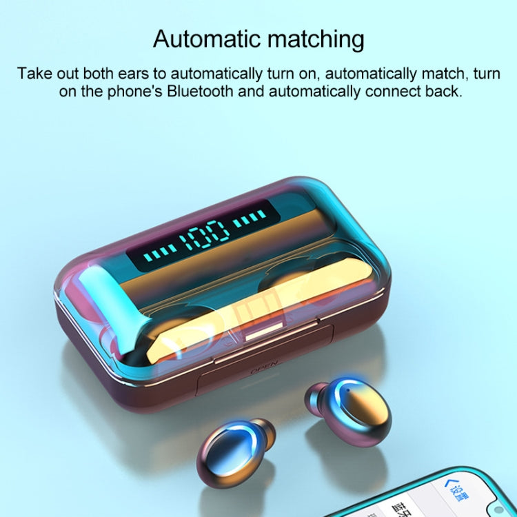 F9-5 Bluetooth 5.0 TWS Wireless Binaural Bluetooth Earphone with Charging Box & Support Call  & LED Digital Display