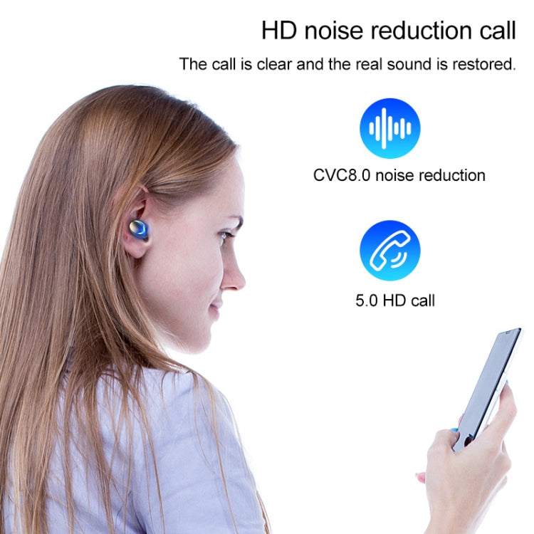 F9-5 Bluetooth 5.0 TWS Wireless Binaural Bluetooth Earphone with Charging Box & Support Call  & LED Digital Display