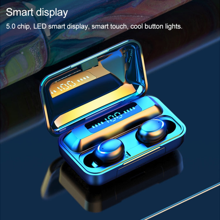 F9-5 Bluetooth 5.0 TWS Wireless Binaural Bluetooth Earphone with Charging Box & Support Call  & LED Digital Display