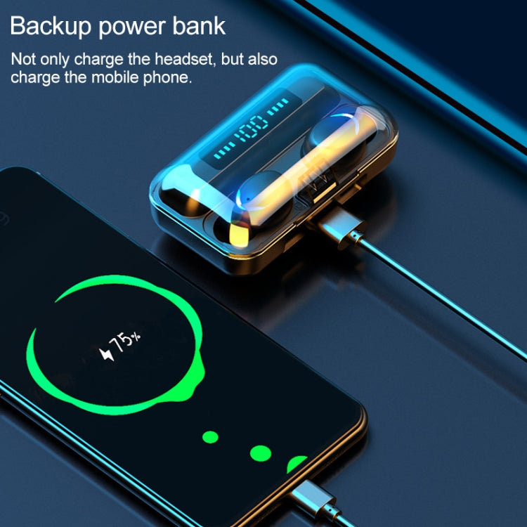 F9-5 Bluetooth 5.0 TWS Wireless Binaural Bluetooth Earphone with Charging Box & Support Call  & LED Digital Display