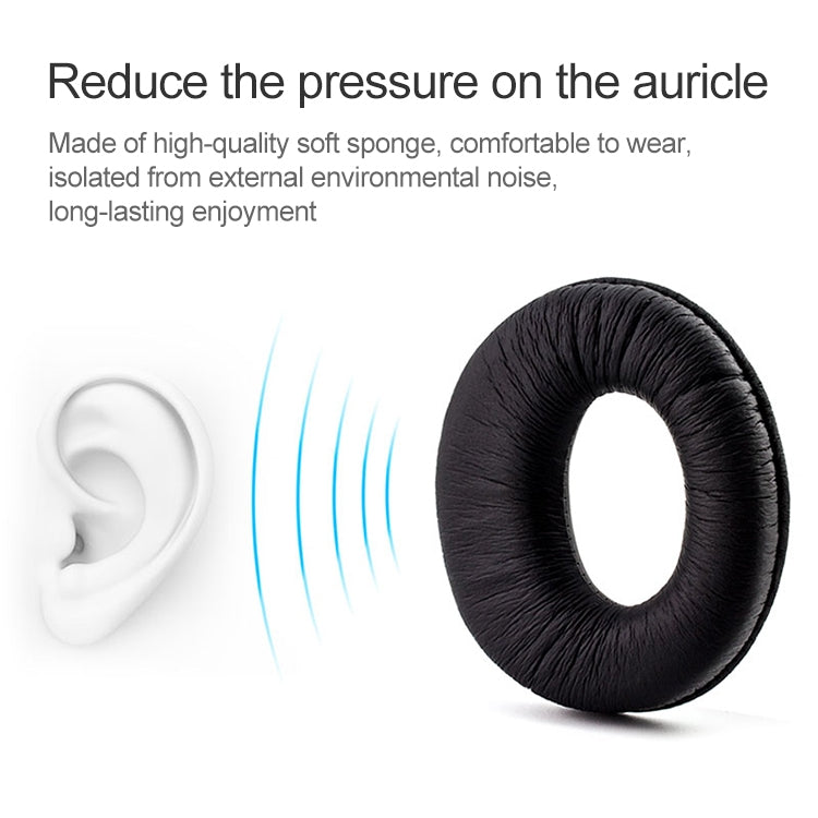 2 PCS For Sony MDR-RF970R / 960R / RF925R / RF860F / RF985R Earphone Cushion Cover Earmuffs Replacement Earpads without Mesh