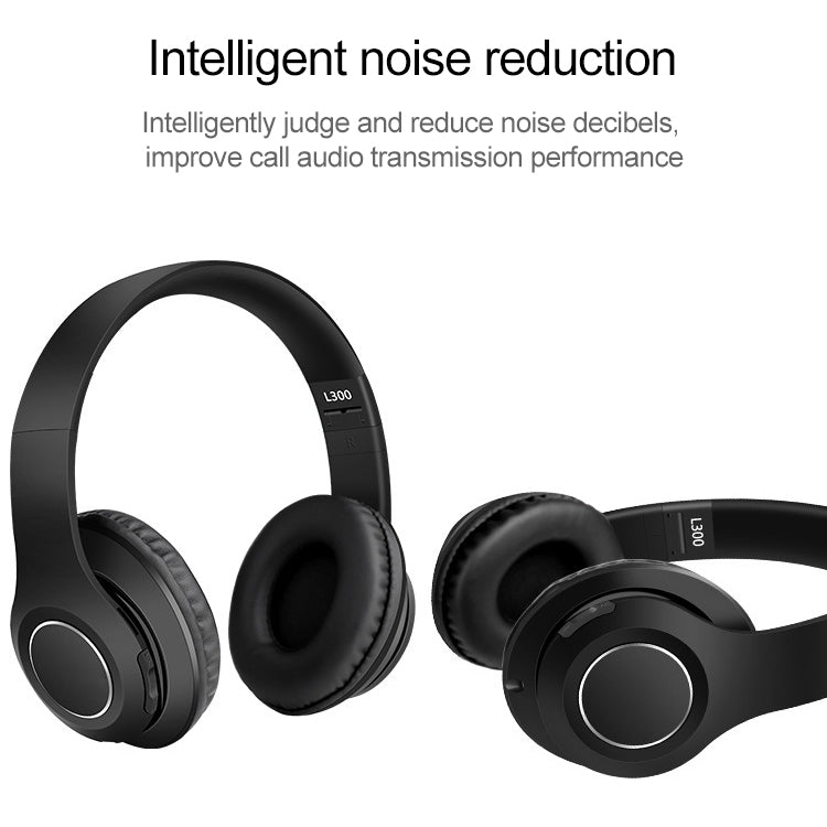 L300 Foldable Wireless Sports Stereo Bluetooth Headset, Supports HD Calling & TF Card & 3.5mm AUX