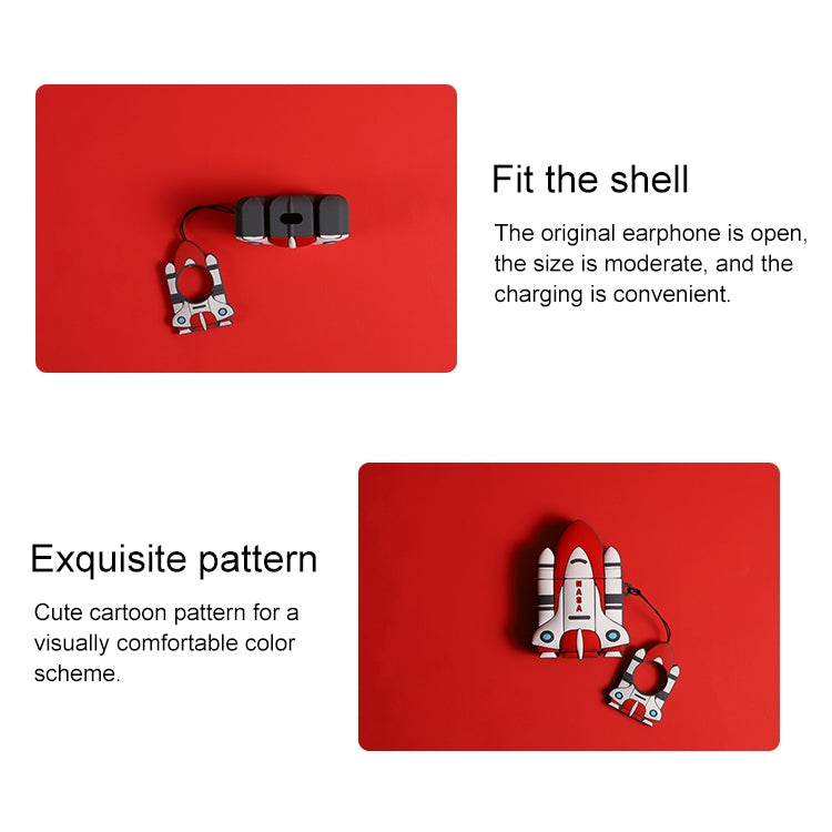 Wireless Earphones Shockproof Little Rocket Silicone Protective Case for Apple AirPods 1 / 2