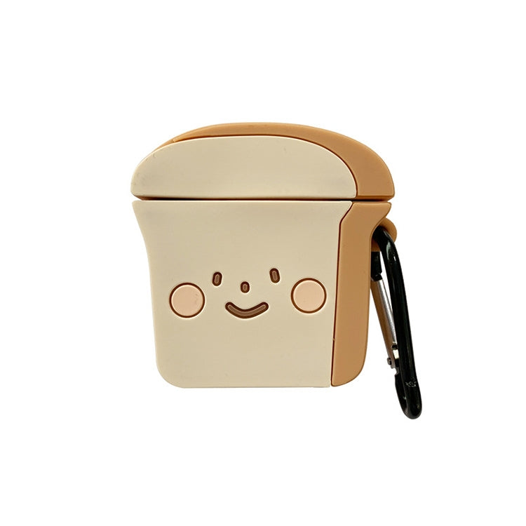 Wireless Earphones Shockproof Toast Silicone Protective Case for Apple AirPods 1 / 2
