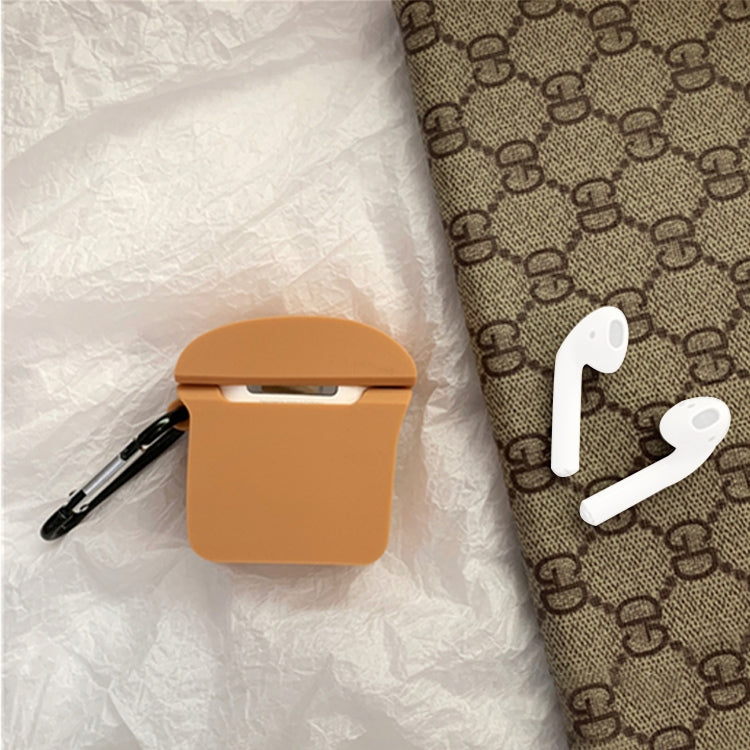 Wireless Earphones Shockproof Toast Silicone Protective Case for Apple AirPods 1 / 2