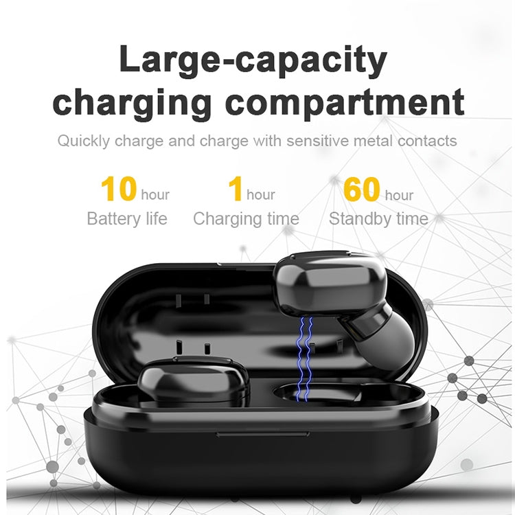 L13 IPX6 Waterproof Bluetooth 5.0 Wireless Stereo Bluetooth Earphone with Magnetic Charging Box, Supports Binaural Call & Voice Assistant