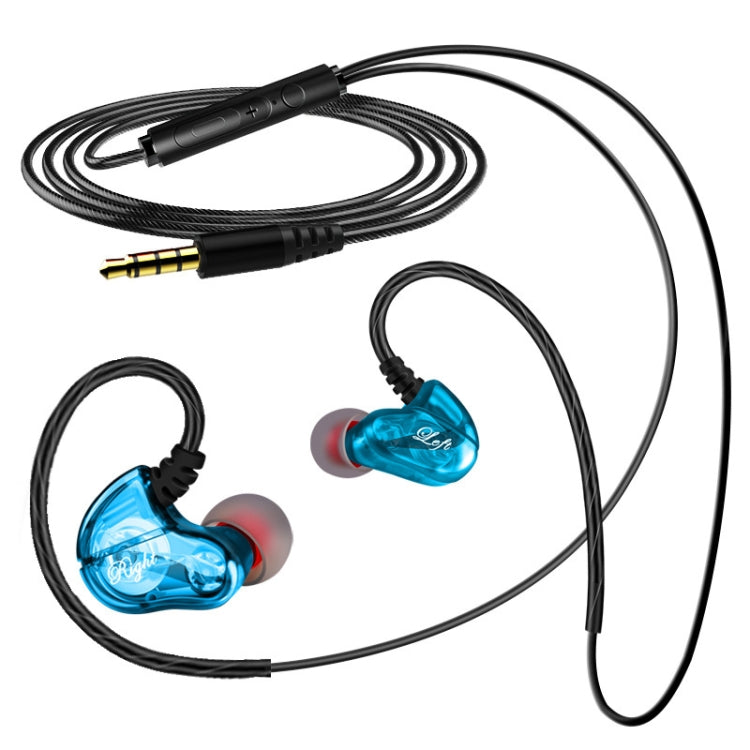 S610-B 3.5mm Four Horn Dual Moving Coil In-ear Wire-control HIFI Earphone