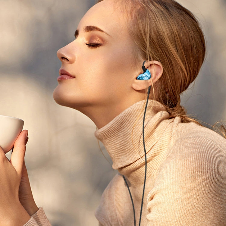 S610-B 3.5mm Four Horn Dual Moving Coil In-ear Wire-control HIFI Earphone