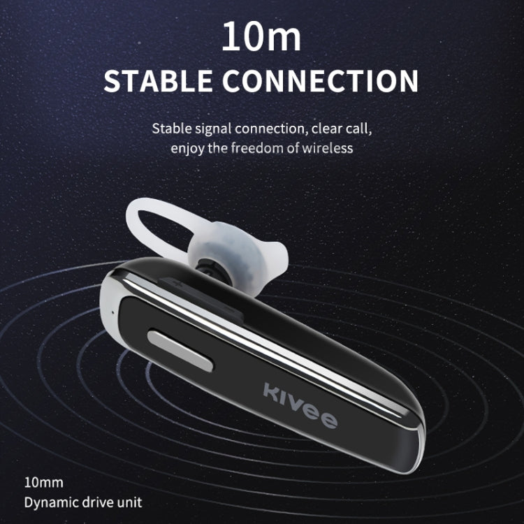 KIVEE KV-CW01 Business V5.0 Wireless Bluetooth Single Earphone with Mic