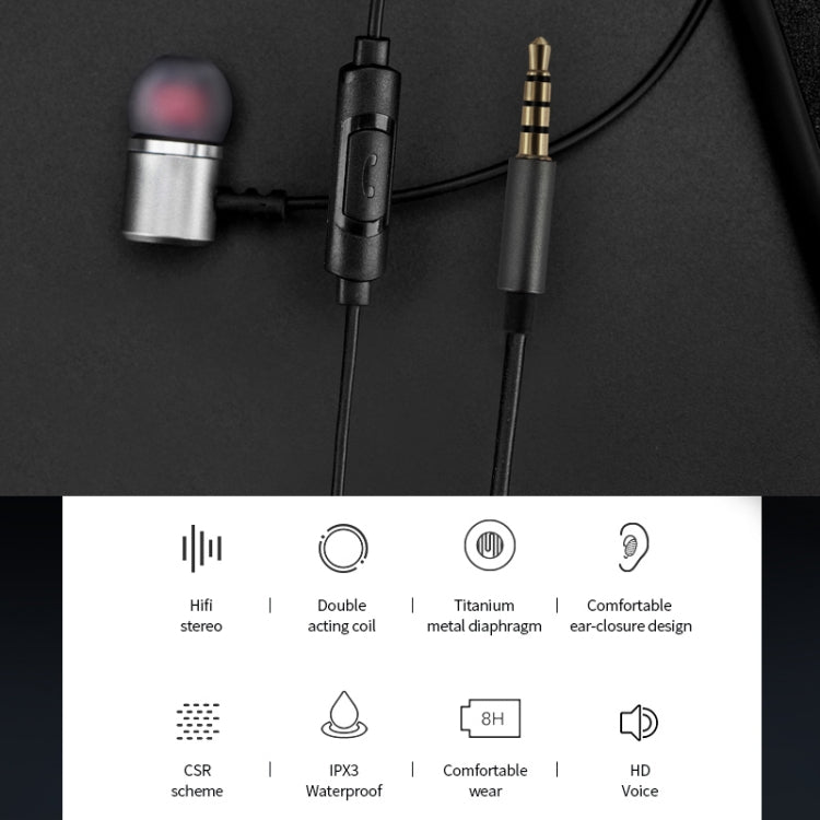 KIVEE KV-MT07 1.2m Wired In Ear 3.5mm Interface HiFi Stereo Earphones with Mic
