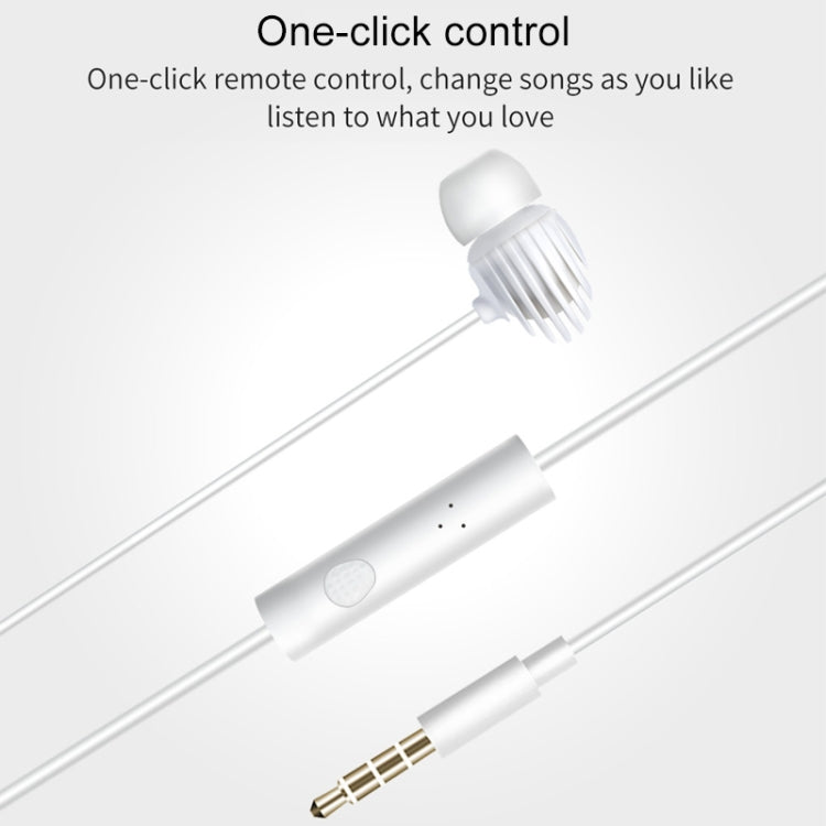 KIVEE KV-MT08 1.2m Wired In Ear 3.5mm Interface HiFi Stereo Earphones with Mic
