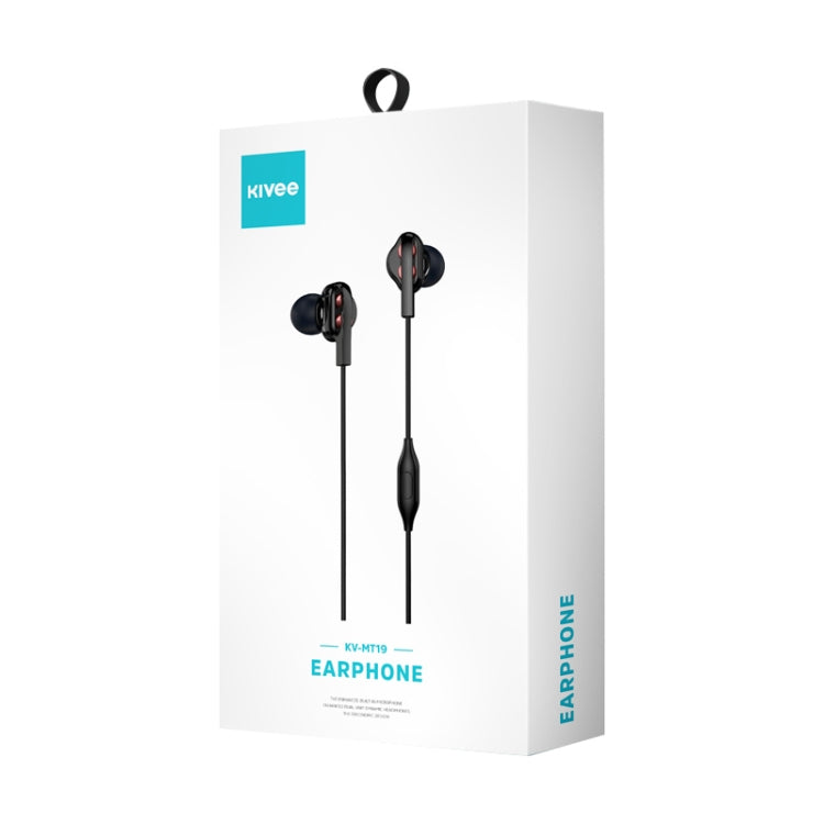 KIVEE KT-MT19 1.2m Wired In Ear 3.5mm Interface HiFi Stereo Earphones with Mic