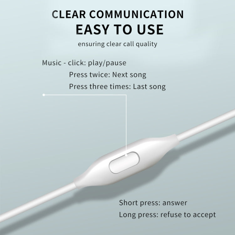 KIVEE KT-MT19 1.2m Wired In Ear 3.5mm Interface HiFi Stereo Earphones with Mic