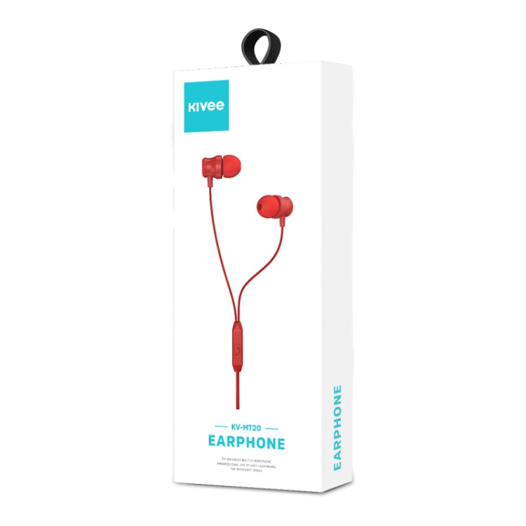 KIVEE KV-MT20 1.2m Wired In Ear 3.5mm Interface Stereo Earphones with Mic