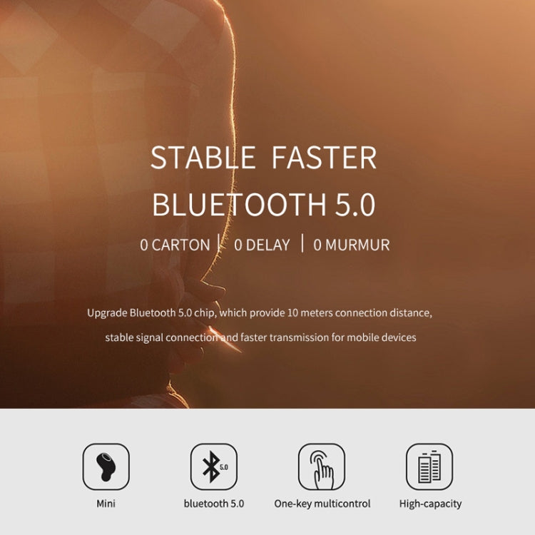 KIVEE KV-TW03 TWS V5.0 Wireless Stereo Bluetooth Headset with 2600mAh Charging Case