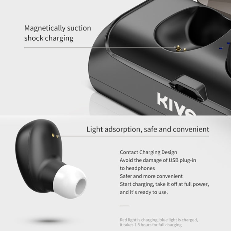 KIVEE KV-TW03 TWS V5.0 Wireless Stereo Bluetooth Headset with 2600mAh Charging Case