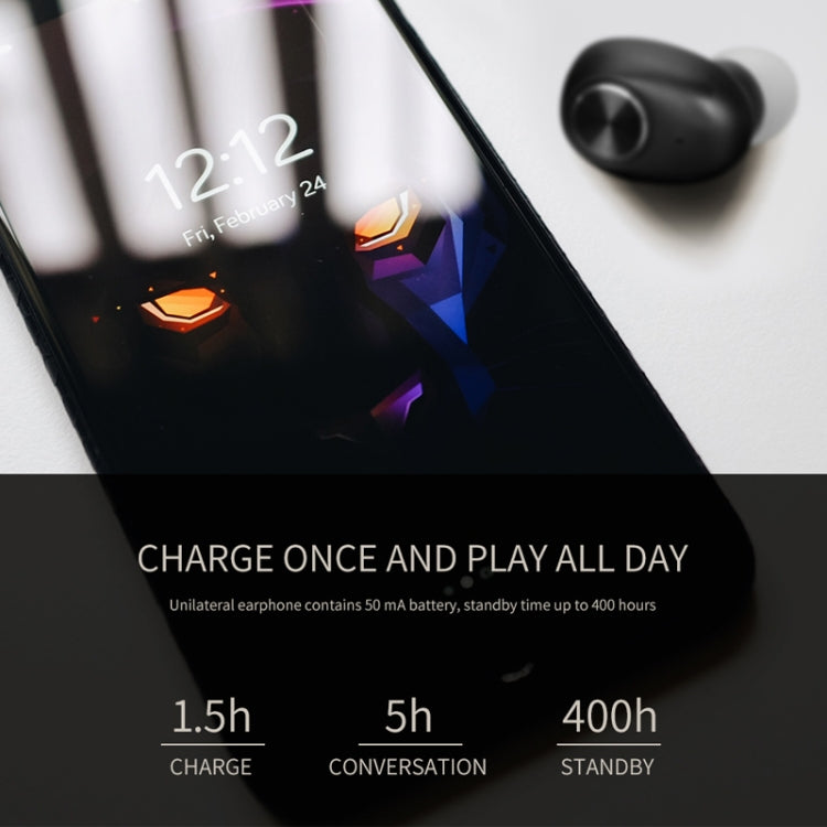 KIVEE KV-TW03 TWS V5.0 Wireless Stereo Bluetooth Headset with 2600mAh Charging Case
