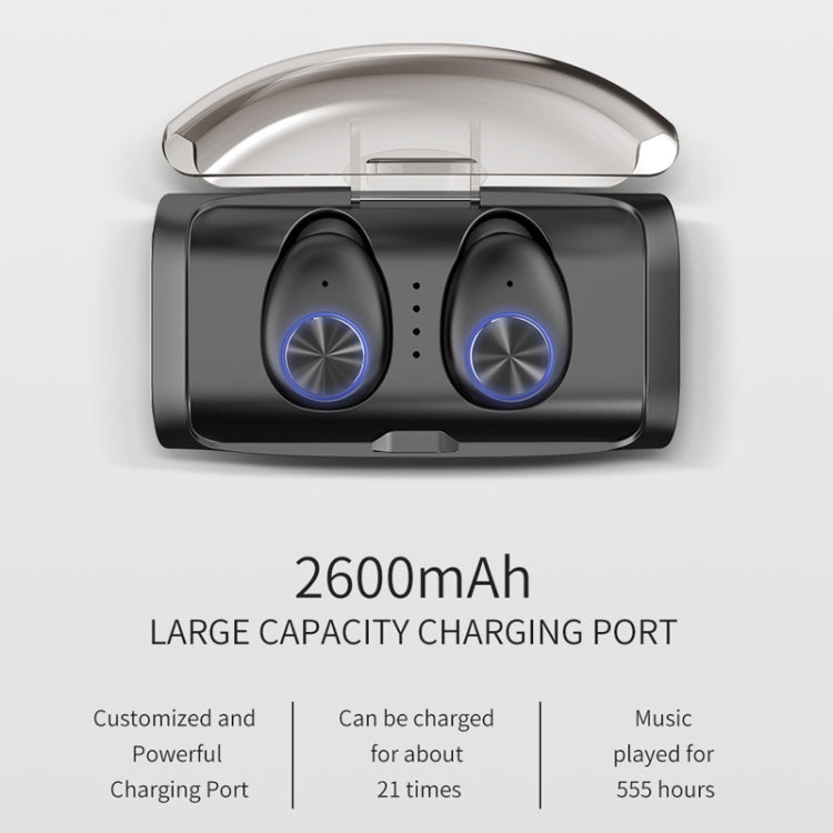 KIVEE KV-TW03 TWS V5.0 Wireless Stereo Bluetooth Headset with 2600mAh Charging Case
