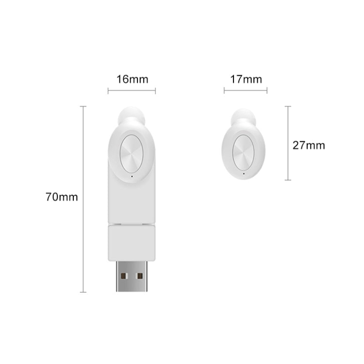 KIVEE KV-TW21 V4.2 Wireless Bluetooth Mini Single Earphone with Mic
