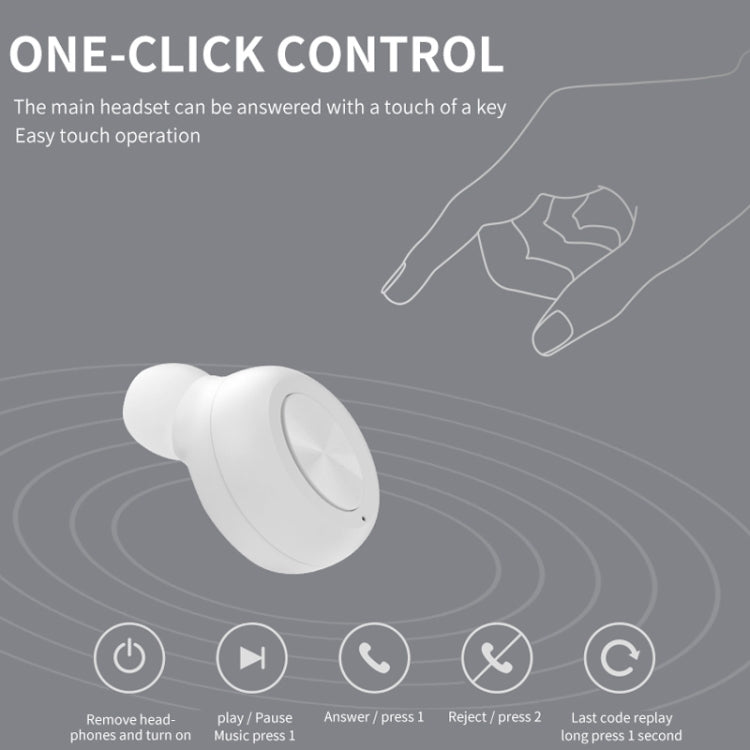 KIVEE KV-TW21 V4.2 Wireless Bluetooth Mini Single Earphone with Mic