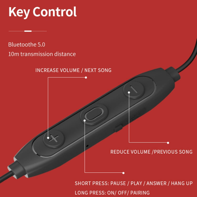 KIVEE KV-TW25 V5.0 Magnetic Adsorption Stereo Sports Bluetooth Earphone, Support Hands-free
