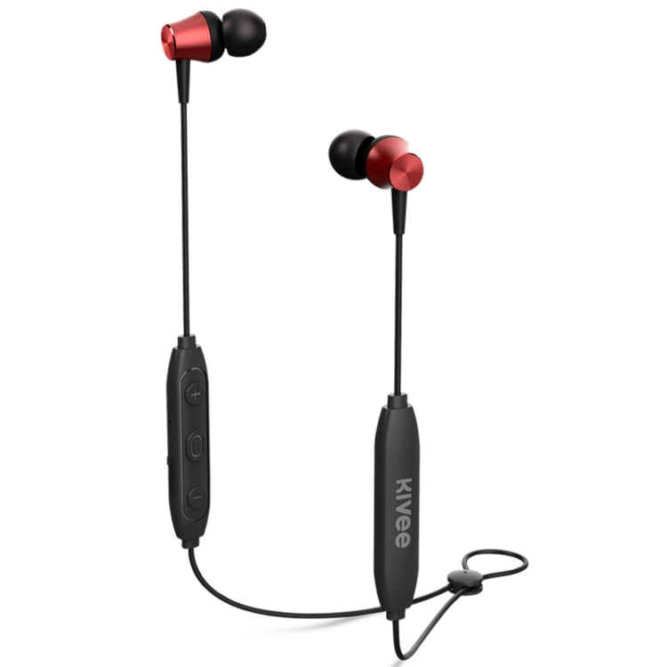 KIVEE KV-TW25 V5.0 Magnetic Adsorption Stereo Sports Bluetooth Earphone, Support Hands-free