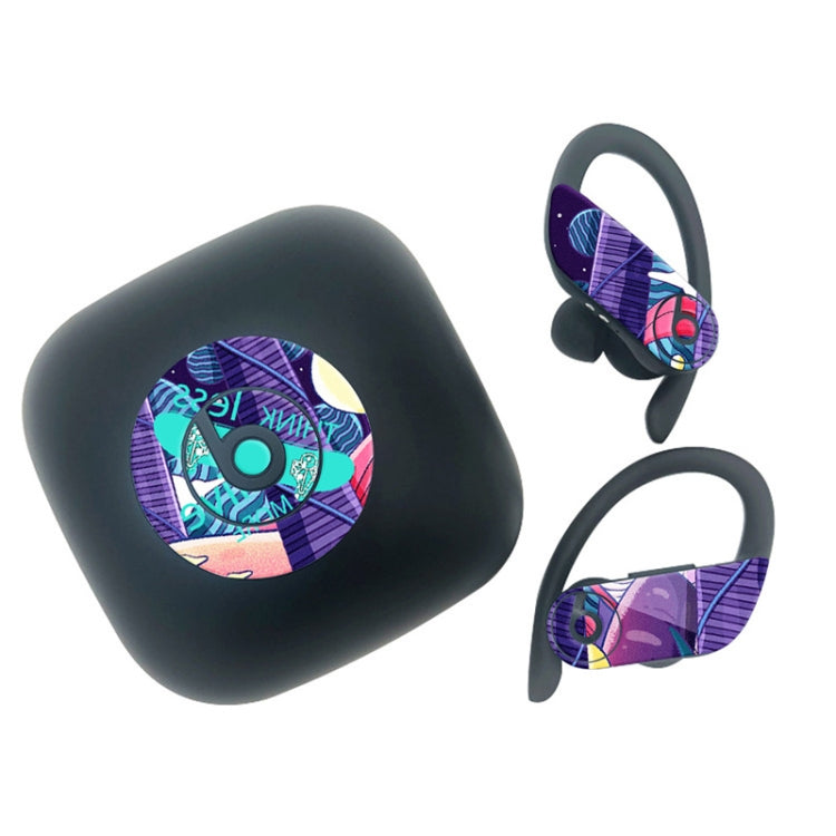 For Powerbeats Pro Starry Sky Pattern Wireless Bluetooth Earphone Protective Film Scratch-proof Sticker
