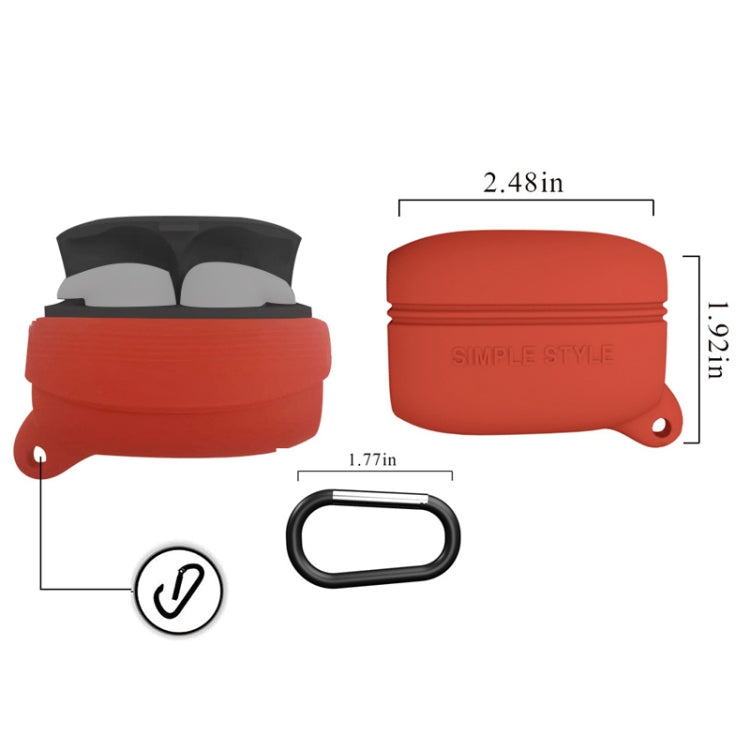 For Jabra Elite Active 65t Bluetooth Earphone Protective Case Silicone Anti-fall Waterproof Storage Box(Black)