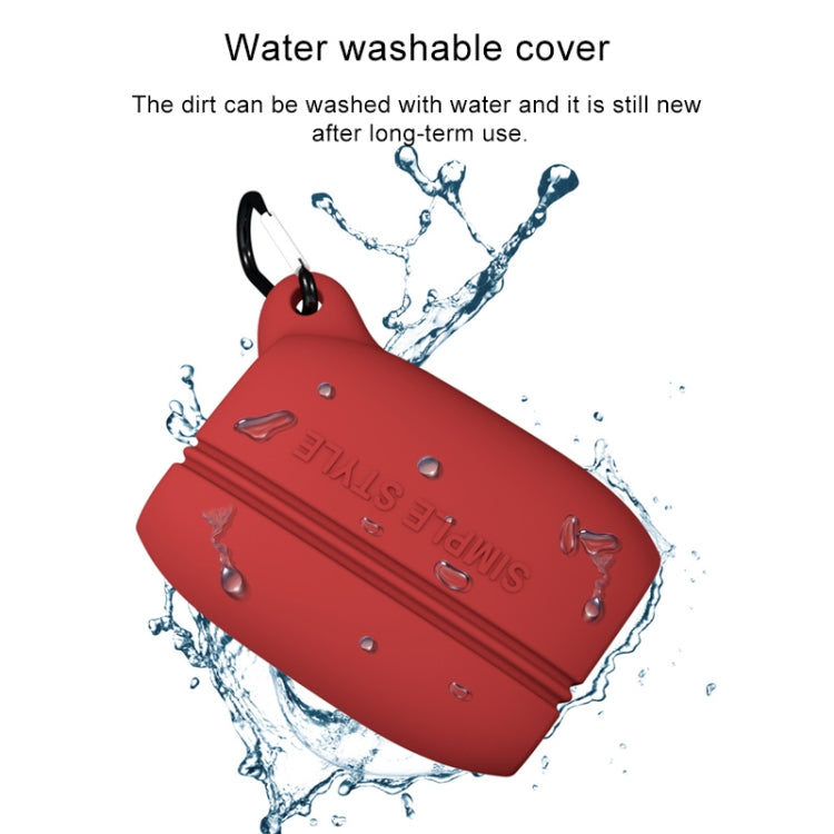 For Jabra Elite Active 65t Bluetooth Earphone Protective Case Silicone Anti-fall Waterproof Storage Box(Black)