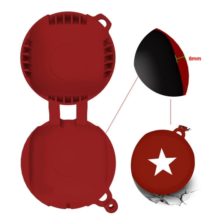 For Beats Powerbeats Pro Wireless Earphone Protective Case Anti-drop Waterproof Silicone Storage Box(Red)