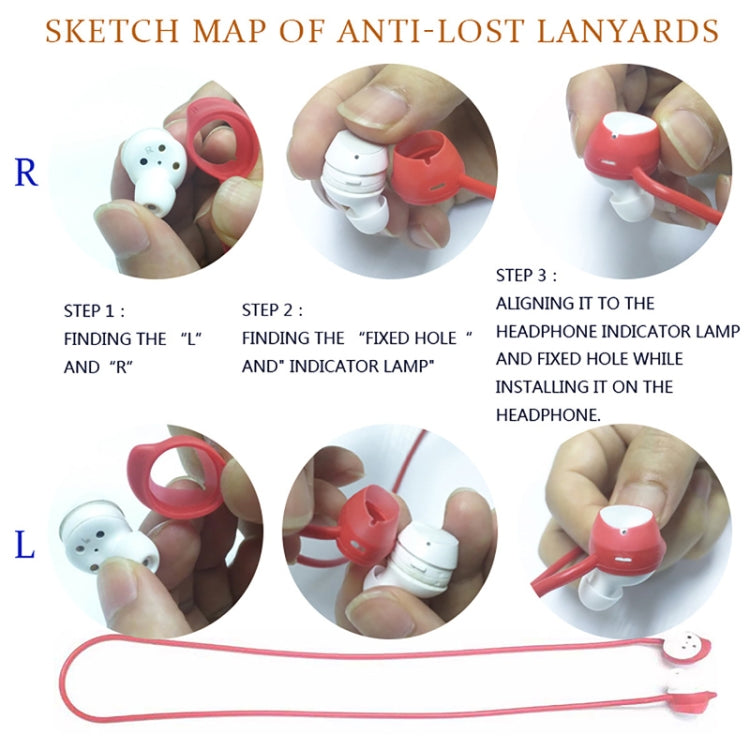 For Galaxy Wireless Earphone Bluetooth Earphone Anti-drop Silicone Anti-lost Rope