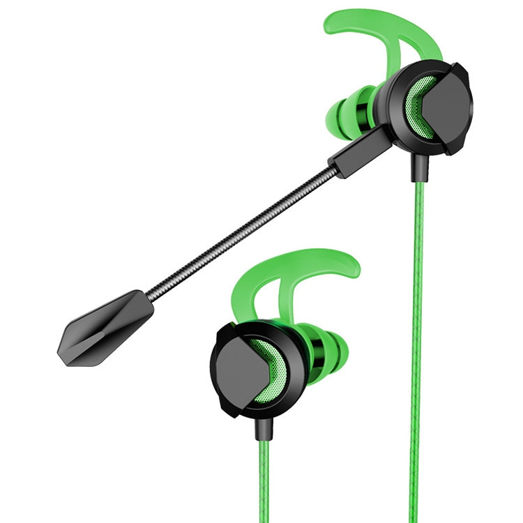 G1 1.2m Wired In Ear 3.5mm Interface Stereo Earphones Video Game Mobile Game Headset With Mic, Deluxe Version Packaging