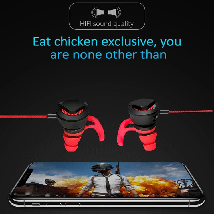 G1 1.2m Wired In Ear 3.5mm Interface Stereo Earphones Video Game Mobile Game Headset With Mic, Deluxe Version Packaging
