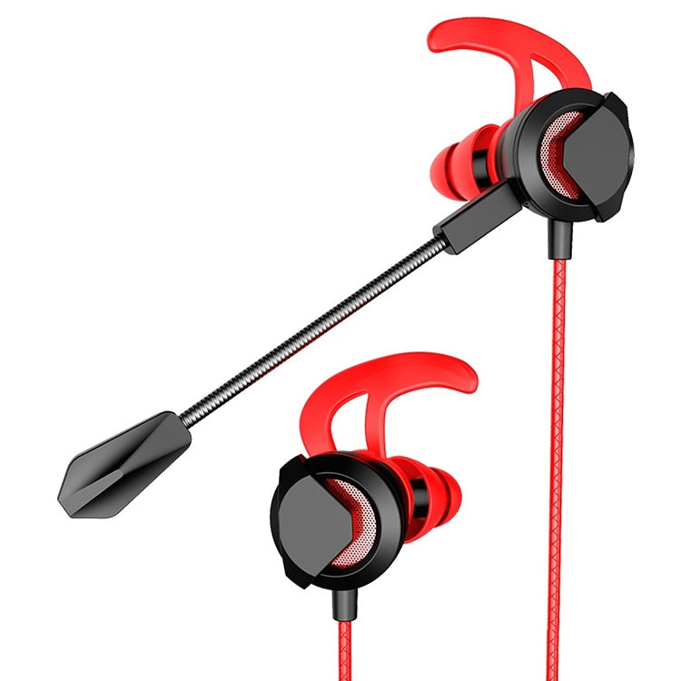G1 1.2m Wired In Ear 3.5mm Interface Stereo Earphones Video Game Mobile Game Headset With Mic, Deluxe Version Packaging
