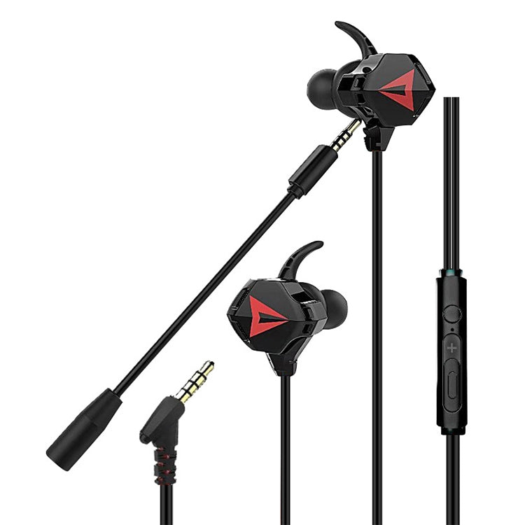 G5 1.2m Wired In Ear 3.5mm Interface Stereo Wire-Controlled HIFI Earphones Video Game Mobile Game Headset With Mic