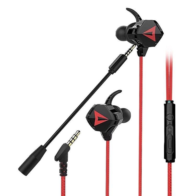 G5 1.2m Wired In Ear 3.5mm Interface Stereo Wire-Controlled HIFI Earphones Video Game Mobile Game Headset With Mic