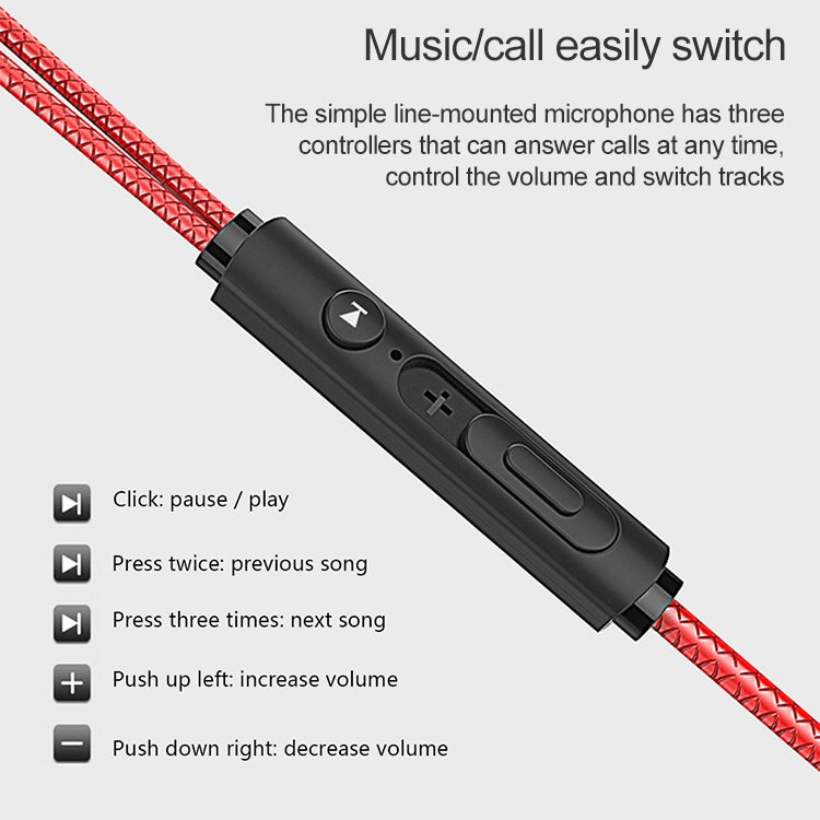 G5 1.2m Wired In Ear 3.5mm Interface Stereo Wire-Controlled HIFI Earphones Video Game Mobile Game Headset With Mic