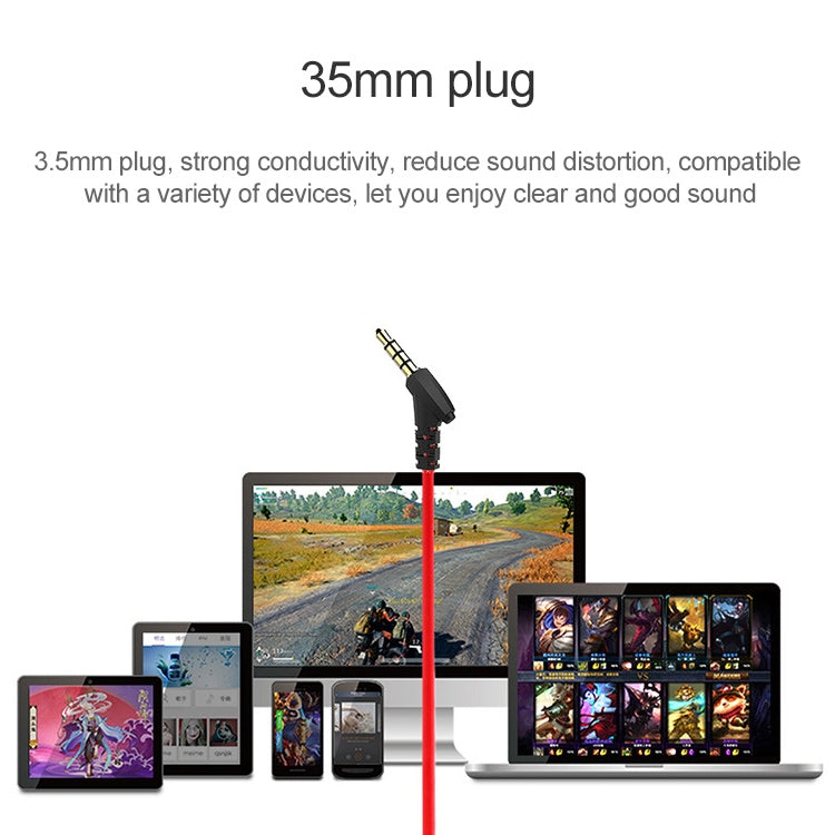 G5 1.2m Wired In Ear 3.5mm Interface Stereo Wire-Controlled HIFI Earphones Video Game Mobile Game Headset With Mic