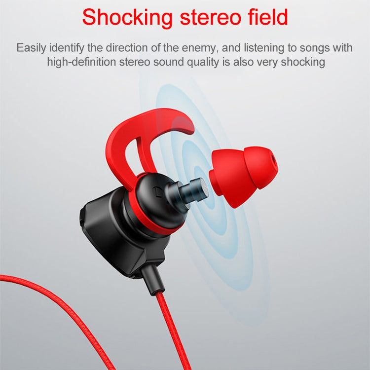 G9 1.2m Wired In Ear 3.5mm Interface Stereo Wire-Controlled HIFI Earphones Video Game Mobile Game Headset With Mic
