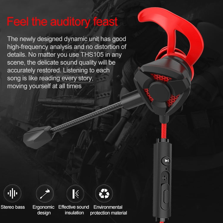 G9 1.2m Wired In Ear 3.5mm Interface Stereo Wire-Controlled HIFI Earphones Video Game Mobile Game Headset With Mic