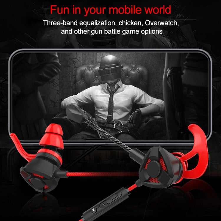 G9 1.2m Wired In Ear 3.5mm Interface Stereo Wire-Controlled HIFI Earphones Video Game Mobile Game Headset With Mic