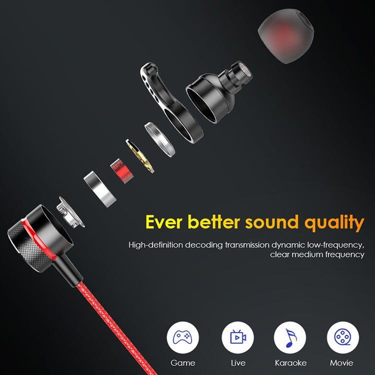 G21 1.2m Wired In Ear 3.5mm Interface Stereo Wire-Controlled HIFI Earphones Video Game Mobile Game Headset With Mic