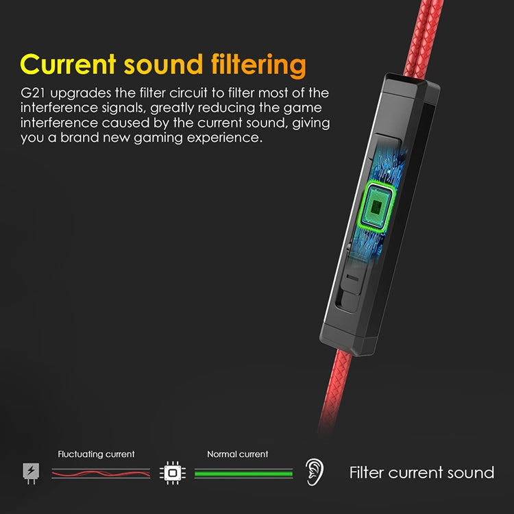 G21 1.2m Wired In Ear 3.5mm Interface Stereo Wire-Controlled HIFI Earphones Video Game Mobile Game Headset With Mic